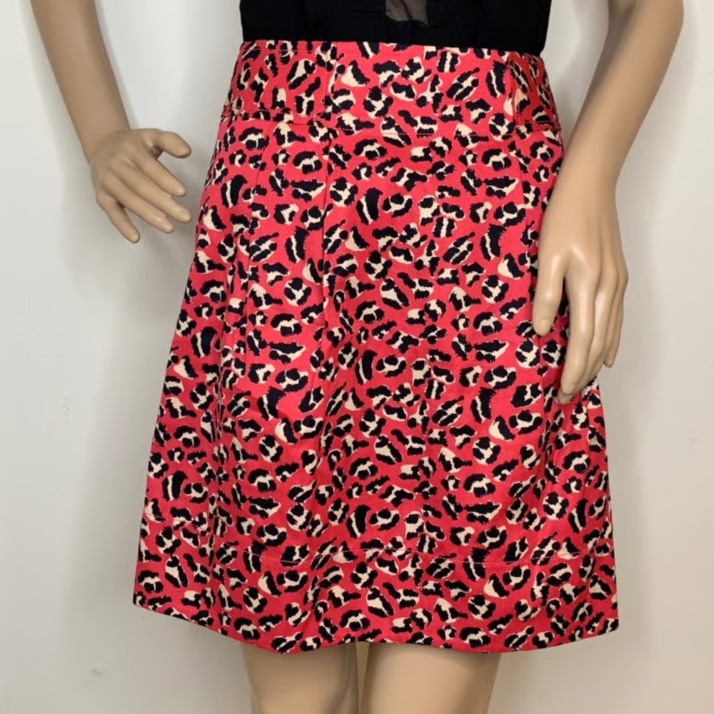 NWOT MARC BY MARC JACOBS Leopard Print Pink A-Line Skirt in 100% Cotton